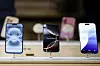 iPhones are displayed at the Apple Store in Grand Central Terminal in New York City on Oct. 16, 2024. [REUTERS/YONHAP]