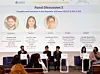 Defectors speak during a panel discussion on essentials and rights in North Korea at an event marking International Human Rights Day in Seoul on Monday afternoon. [SEO JI-EUN]