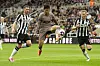 Tottenham Hotspur captain Son Heung-min, center, in action during a Premier League match against Newcastle United at St. James Park in Newcastle, England on Saturday. [EPA/YONHAP]