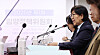 Health and Welfare Minister Jeong Eun-kyeong speaks at a meeting on adoption policy at the National Center for the Rights of the Child in Jung District, central Seoul, on Sept. 17. [NEWS1]