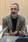 Karim Habib, global head of design at Kia, speaks during an interview with the Korea JoongAng Daily on the sidelines of the Jeddah International Motor Show in Jeddah, Saudi Arabia, on Oct. 29. [KIA]