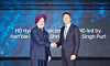 HD Hyundai Chairman Chung Ki-sun, right, meets with Hardeep Singh Puri, India’s minister of petroleum and natural gas, at the HD Hyundai Global R&D Center in Seongnam, Gyeonggi, on Nov. 13 to discuss ways to expand bilateral cooperation in the shipbuilding and maritime sectors. [HD HYUNDAI]