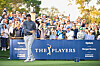 Jordan Spieth watches his tee shot on the 10th hole during the first round of The Players Championship at Stadium Course at TPC Sawgrass on March 14, 2024 in Ponte Vedra Beach, Florida. [GETTY IMAGES]