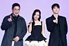 The cast of the Netflix original series “Boyfriend on Demand” poses for a photo during a press conference at the JW Marriott Dongdaemun Square Seoul in central Seoul on Feb. 26. [DANIELA GONZALEZ PEREZ]