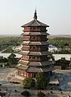 Sakyamuni pagoda of Fogong Temple, standing at 67 meters in Shanxi province, China. [KIM BONG-RYEOL]