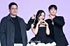 The cast of the Netflix original series “Boyfriend on Demand” poses for a photo during a press conference at the JW Marriott Dongdaemun Square Seoul in central Seoul on Feb. 26. [DANIELA GONZALEZ PEREZ]