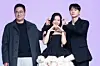The cast of the Netflix original series “Boyfriend on Demand” poses for a photo during a press conference at the JW Marriott Dongdaemun Square Seoul in central Seoul on Feb. 26. [DANIELA GONZALEZ PEREZ]