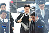 Justice Minister Han Dong-hoon arrives at the National Assembly in Yeouido, western Seoul, on Wednesday. [YONHAP]
