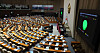 The National Assembly, controlled by the Democratic Party, passes a bill to enable a special counsel probe into alleged stock manipulation involving first lady Kim Keon Hee in a parliamentary plenary session in Yeouido, western Seoul, Thursday. The People Power Party boycotted the vote. [YONHAP]