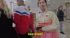 A North Korean guide answer's questions in a video posted on April 14. [SCREEN CAPTURE]