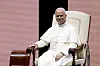 Pope Leo XIV looks on during a meeting promoted by the Dicastery for the Clergy in Rome, Italy on June 26. [REUTERS/YONHAP]