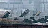 This photo shows Patriot missiles installed at Camp Humphreys, a United States Army garrison in Pyeongtaek, Gyeonggi, on March 10, after North Korea test-fired multiple ballistic missiles. [YONHAP]