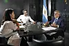 Argentina's Ambassador to Korea Dario Celaya, right, speaks during an interview with the Korea JoongAng Daily on July 8 at Spatula By Haevichi in Gangnam District, southern Seoul. [PARK SANG-MOON]