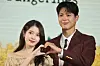 Actors IU, left, and Park Bo-gum pose for photo during a press conference for upcoming Netflix series ″When Life Gives You Tangerines″ held at Conrad Seoul in Yeouido, western Seoul, on March 5. [YONHAP]