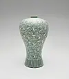 ″Celadon Maebyeong (Prunus Vase) with Inlaid Cloud and Crane Design″ from the 13th century [KANSONG ART MUSEUM DAEGU]