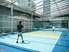 Practice at the Mmove Padel Lounge in Yongsan District, central Seoul. [MMOVE]