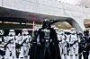 The 501st Legion Korean Garrison poses for photos during the Star Wars Day event held at Dongdaemun Design Plaza in Jung District, central Seoul. [WALT DISNEY COMPANY KOREA]