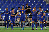 Ulsan HD celebrate during the 2024 Korea Cup match against Gwangju FC at Munsu Football Stadium in Ulsan on Aug. 28. [YONHAP]