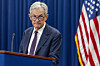 Federal Reserve Board Chairman Jerome Powell responds to a question from the news media during a press conference at the Federal Reserve in Washington on Jan. 28. [EPA/YONHAP]