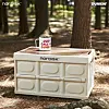 The ’camping folding box“ released by Dunkin’ in partnership with Denmark-based outdoor equipment company Nordisk. [DUNKIN’]