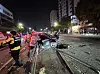 Two cars lie in ruins at a crash site in Incheon on May 8. [INCHEON FIRE SERVICES]