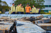 President Lee Jae Myung, second from left, speaks with firefighting officials during a visit to the fire site at the National Information Resources Service in Yuseong District, Daejeon. [PRESIDENTIAL OFFICE]