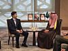 Korean Sport & Olympic Committee (KSOC) President Ryu Seung-min, left, speaks with Saudi Olympic & Paralympic Committee Secretary General Abdulaziz Baeshen in Tashkent, Uzbekistan, on Jan. 26 in this photo provided by the KSOC on Jan. 28. [KOREAN SPORT & OLYMPIC COMMITTEE]