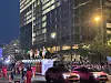 A parade to celebrate the grand finale of Netflix's global hit series ″Squid Game″ (2021-) was held in central Seoul on June 28. The image features a float representing the mingle game in the show. [KIM JI-YE]