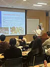 Charatsidou Ellada teaches a Greek culture lecture at Hankuk University of Foreign Studies' Yongin campus. [ELLADA CHARATSIDOU]