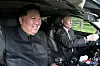 North Korean leader Kim Jong-un, left, rides a vehicle with Russian President Vladimir Putin at a garden inside the Kumsusan Guest Palace in Pyongyang on June 20. [KOREAN CENTRAL NEWS AGENCY]
