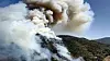 Smoke billows out from a forested hill in Okjong-myeon, Hadong County, South Gyeongsang on April 7. [KOREA FOREST SERVICE]
