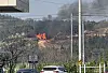 A wildfire burns on a hillside in Gumi, North Gyeongsang, on April 8. [KOREA FOREST SERVICE]