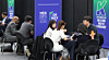 Buyers consult representatives from medical device companies during the 2025 Medi Expo Korea fair in Daegu on June 20, 2025. [YONHAP]