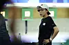 Kim Ye-ji listens to her coach at the Chateauroux Shooting Centre in France on July 27. [YONHAP]