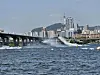 Jet skis join us on the water in Yeouido, western Seoul. [SAILING PARADISE]