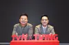 Park Sang-hyuk, executive at the channel business division of CJ ENM at left, and Min Sun-hong, chief content officer at Tving [CJ ENM]
