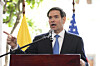 U.S. Secretary of State Marco Rubio speaks during a joint news conference with Ecuador’s foreign minister, Gabriela Sommerfeld, at the Palacio de Carondelet, in Quito, Ecuador, on Sept. 4. [AP/YONHAP]