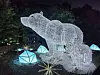 A large light sculpture of a bear is seen at Daegaya Forest of Light (translated), a themed night park that opened in Goryeong County, North Gyeongsang, on Sept. 5. [KIM JUNG-SEOK]