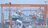 Hanwha Ocean's Geoje shipyard in South Gyeongsang is seen on Nov. 27. [YONHAP]