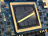 An Advanced Micro Devices (AMD) MI350 series artificial intelligence chip is displayed at the San Jose McEnery Convention Center in San Jose, California on June 12. [REUTERS/YONHAP]