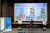 DMZ International Documentary Film Festival's director Chang Hae-rang, center, speaks during the festival's press conference held in Jung District, central Seoul, on Wednesday. To his left is programmer Kang Jin-seok, and to his right, program director Jang Byung-won. [DMZ DOCS]