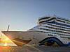 The 69,000-ton AIDAdiva, operated by Germany’s AIDA Cruises, is seen docked at Busan Port on Jan. 12. [BUSAN PORT AUTHORITY]
