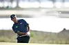 Kim Si-woo of Korea chips onto the 18th green during the second round of the RBC Heritage 2025 at Harbour Town Golf Links on April 18 in Hilton Head Island, South Carolina. [GETTY IMAGES]