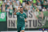 Gimpo forward Bruno Paraiba celebrates after scoring the opener in the fifth minute of the Korea Cup round of 16 match against Jeonbuk Hyundai Motors at Gimpo Solteo Football Stadium in Gimpo, Gyeonggi on Wednesday. [KFA]
