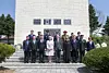 Ambassadors from Commonwealth nations, including from Australia, Canada, Britain and New Zealand, pose for a group photo at the Commonwealth war memorial in Gapyeong County, Gyeonggi, during a ceremony marking the 74th anniversary of the Battle of Kapyong on April 24. [MINISTRY OF PATRIOTS AND VETERANS AFFAIRRS]