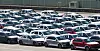 Export-ready cars are seen parked at a exclusive port for automobiles in Pyeongtaek, Gyeonggi, on April 29. [NEWS1]