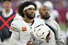 Arizona Cardinals quarterback Kyler Murray watches from the sidelines against the New England Patriots during the first half of an NFL football game on Dec. 15, 2024, in Arizona. [AP/YONHAP]