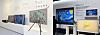 From left, Samsung Electronics' The Frame concept TVs, which were first debuted in 2017, and Hisense DecoTV, which launched in early December 2025 [SAMSUNG ELECTRONICS, SARAH CHEA]