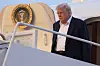 U.S. President Donald Trump arrives on Air Force One at Joint Base Andrews, Maryland, on May 4, 2025. [AP/YONHAP]