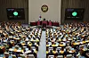 Lawmakers vote to pass the first supplementary budget for 2025 during a plenary session at the National Assembly in Yeouido, western Seoul, on May 2. [YONHAP]